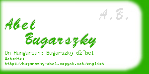 abel bugarszky business card